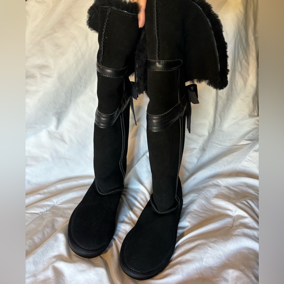 UGG Genevieve over the knee bow boots black. Size 6. New - Picture 15 of 15